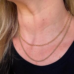 Corrente Corda 45cm, no Ouro Amarelo 18K