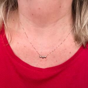 Gargantilha 3 Corações Tricolor, no Ouro 18K