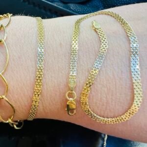  Pulseira Bismark 3mm Espessura no Ouro Amarelo 18k