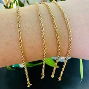 Pulseira Modelo Corda no Ouro Amarelo 18k