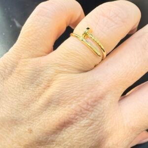 Anel Prego no Ouro Amarelo 18 K