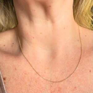 Corrente Bailarina 40cm no Ouro Amarelo 18K