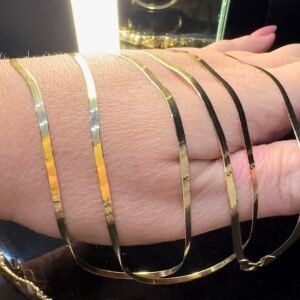 Corrente Fita 45 cm no Ouro Amarelo 18Kts