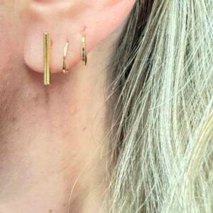 Par de Argolas 10mm no Ouro 18k