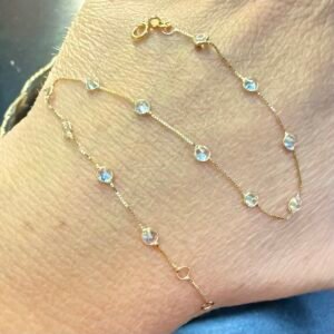 Pulseira com Zircônias no Ouro 18K