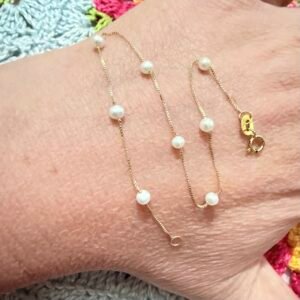 Pulseira Pérolas no Ouro 18K