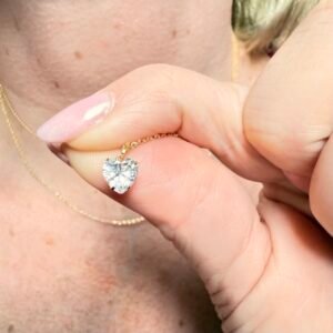 Pingente Coração Zircônia no Ouro 18K