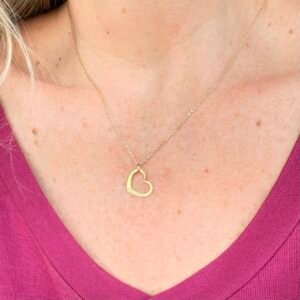 Pingente Coração Gratidão no Ouro 18K