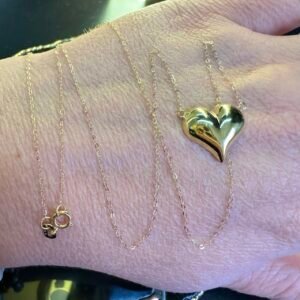 Gargantilha de Coração Abaulado no Ouro 18K
