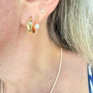 Par de Argolas Bojudinhas no Ouro 18K