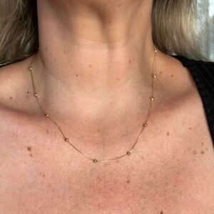 Gargantilha de Bolinhas no Ouro 18K