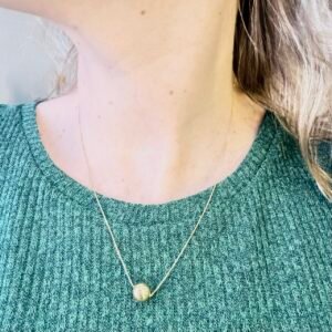 Gargantilha Bola 8mm no Ouro 18k