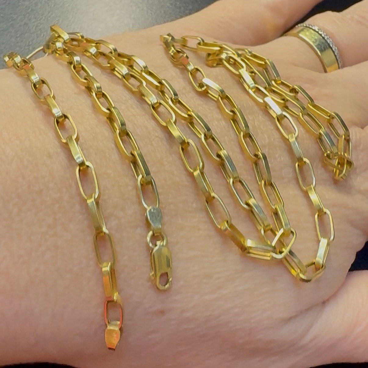 Corrente Cartier 60cm Masculina ou Unissex no Ouro Amarelo 18K - Imagem 3