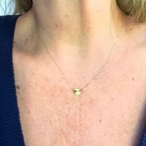 Gargantilha Coração Diamantado no Ouro Amarelo 18K