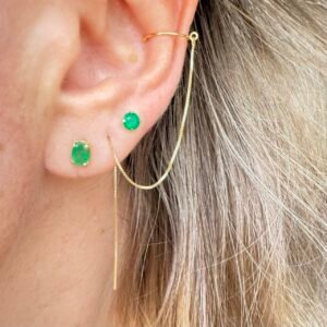 Piercing de Encaixe e Fio no Ouro Amarelo18K