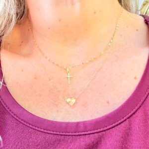 Pingente Crucifixo Liso no Ouro Amarelo 18K