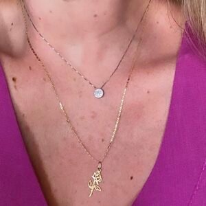 Pingente Rosa no Ouro Amarelo 18K