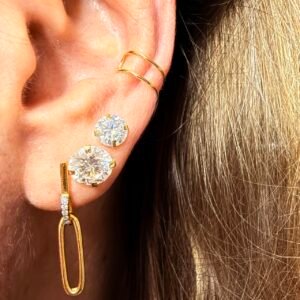 Piercing Aro Duplo no Ouro Amarelo 18K